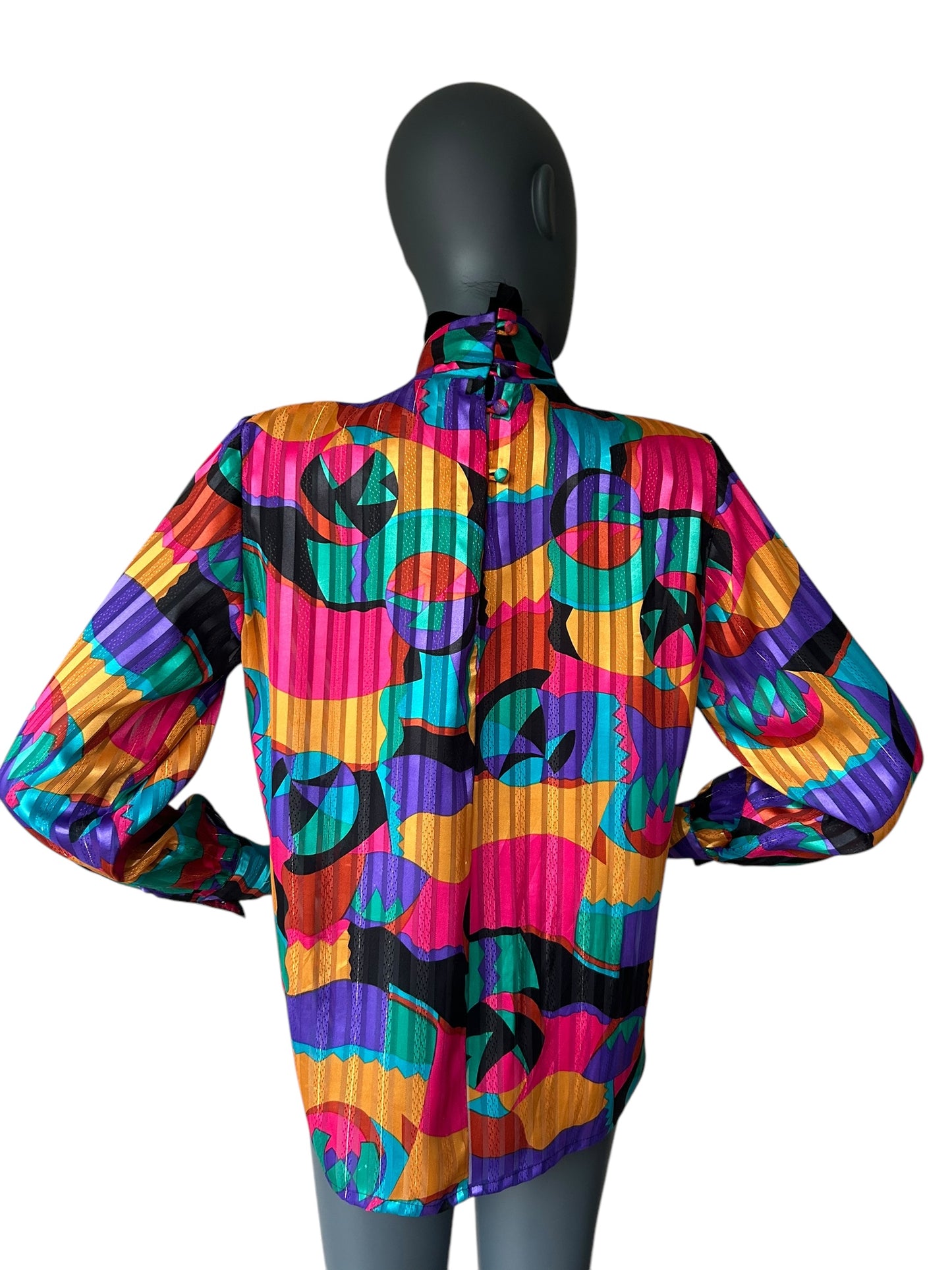 Vintage 1980s Abstract Tunic Blouse