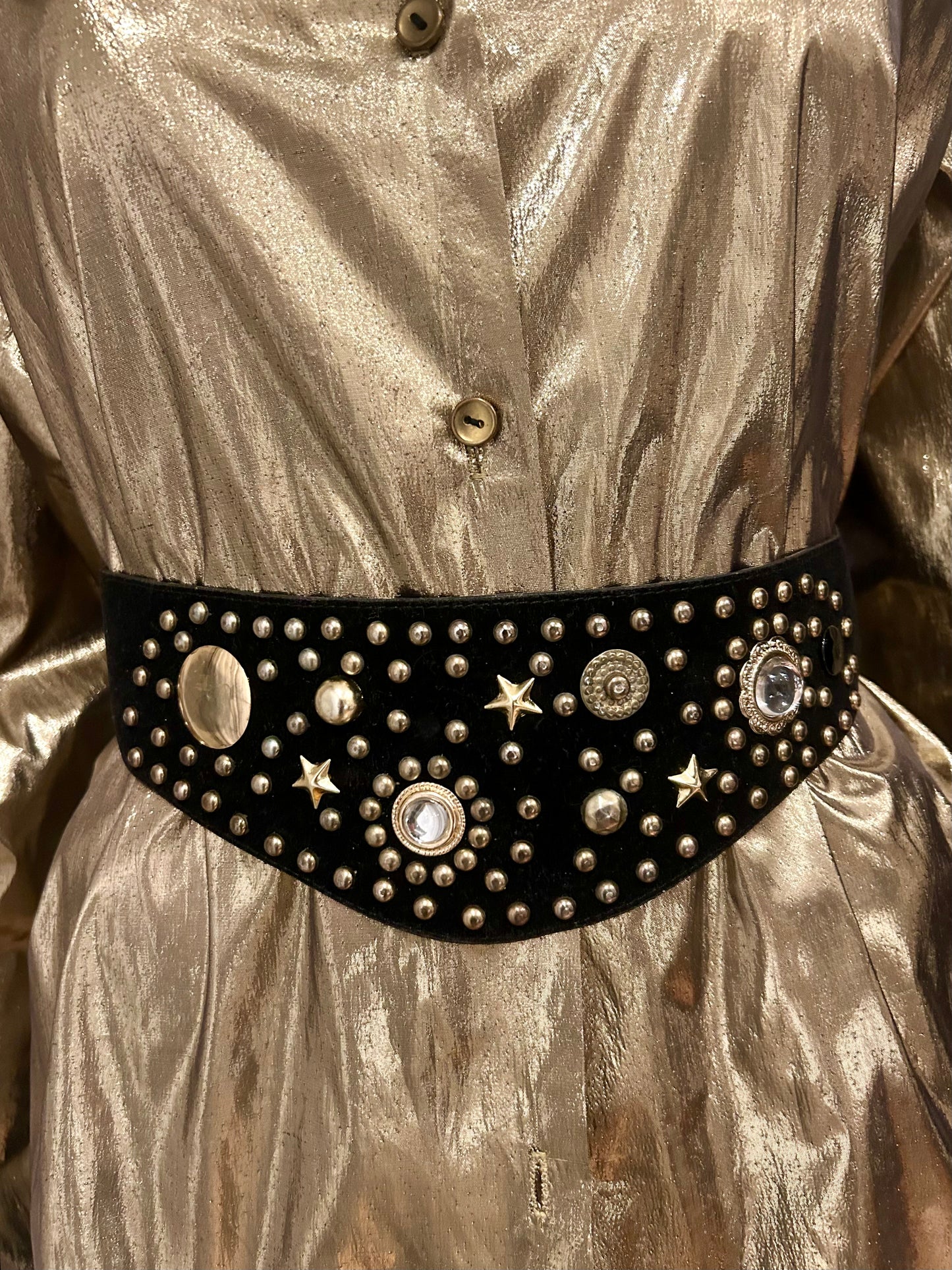 Vintage 1980s Avant Garde Jewel Statement Belt