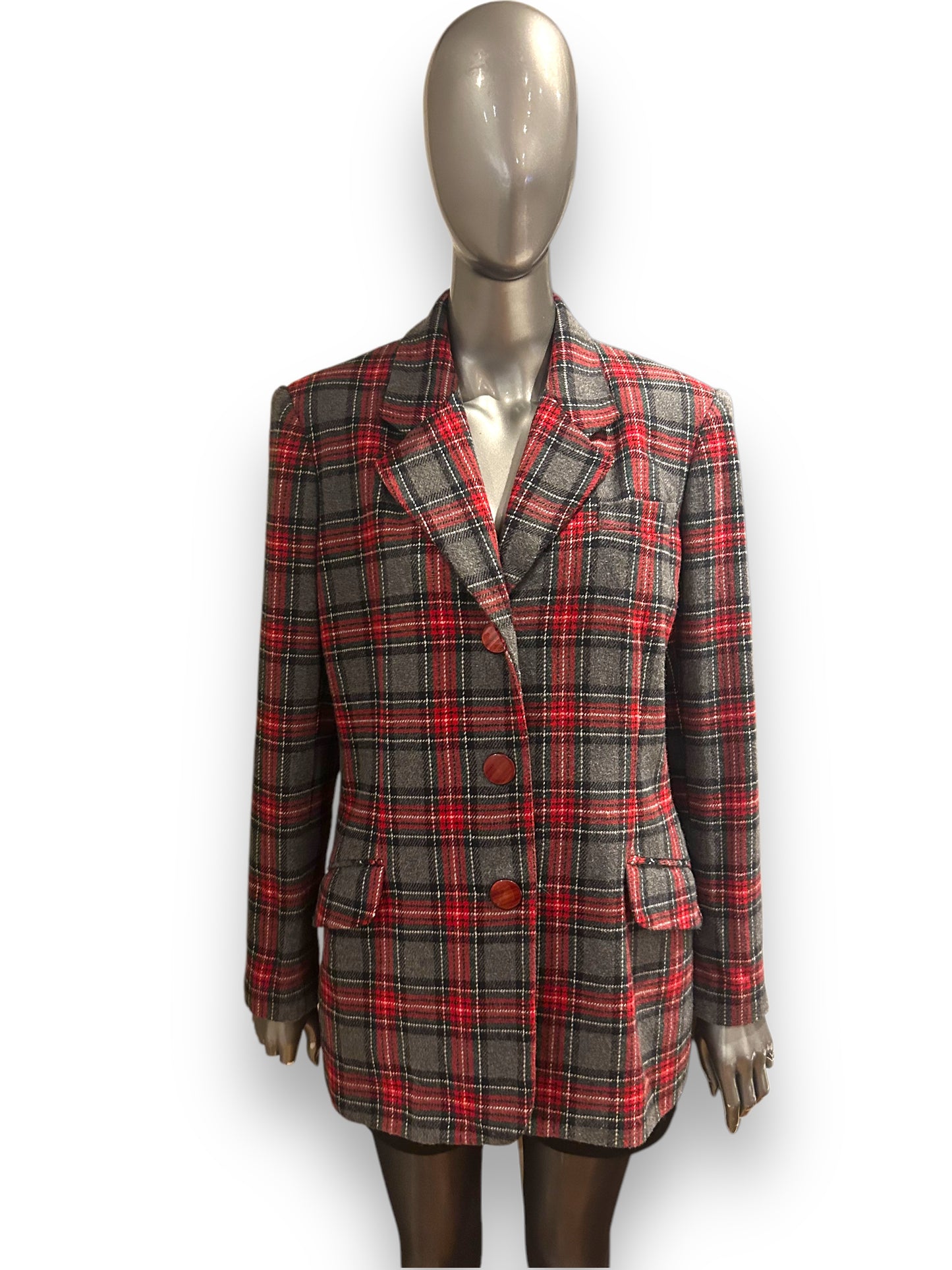 Vintage 80s Plaid Blazer jacket