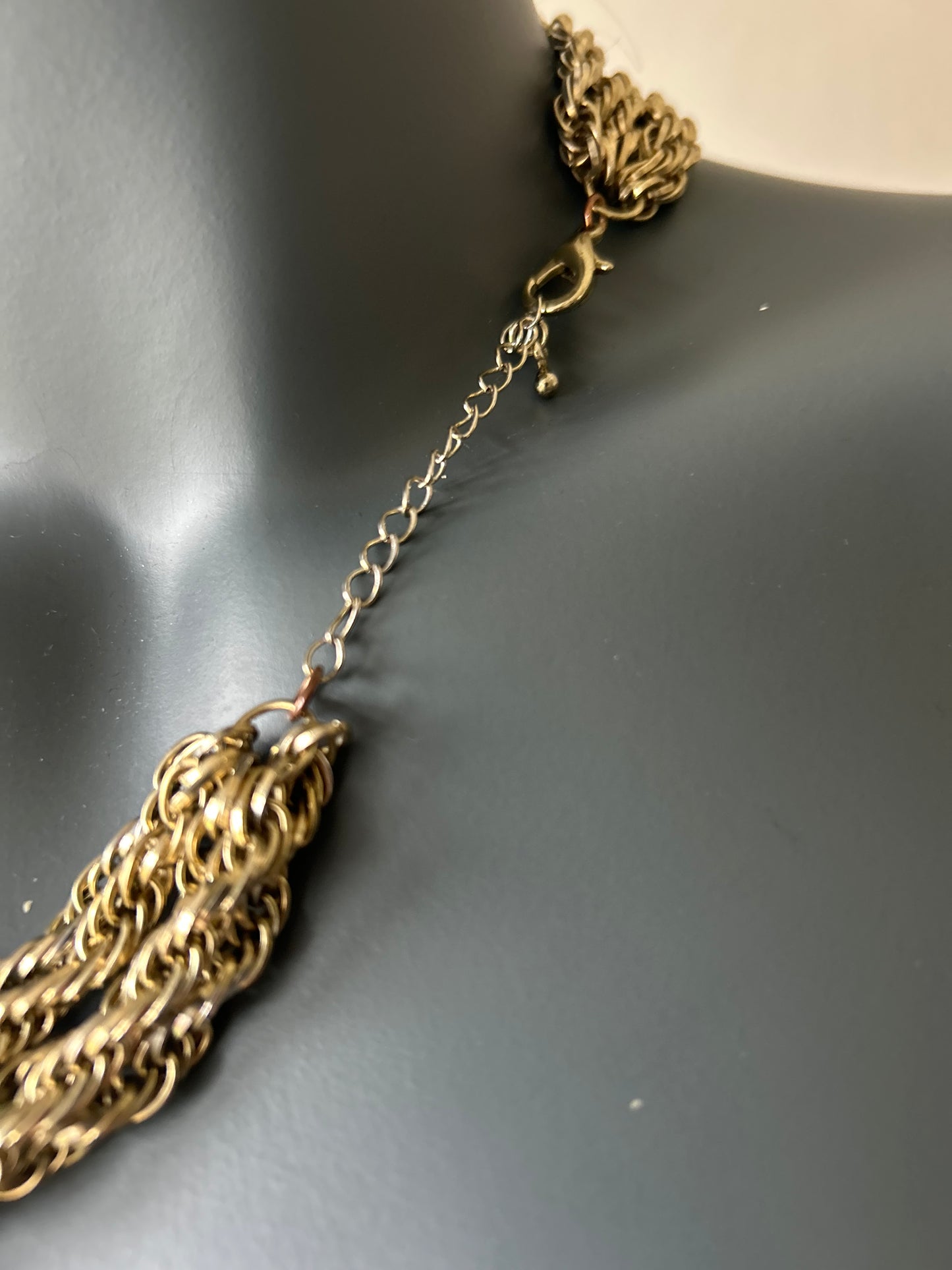 Vintage 80s Multi Rope Chain Necklace