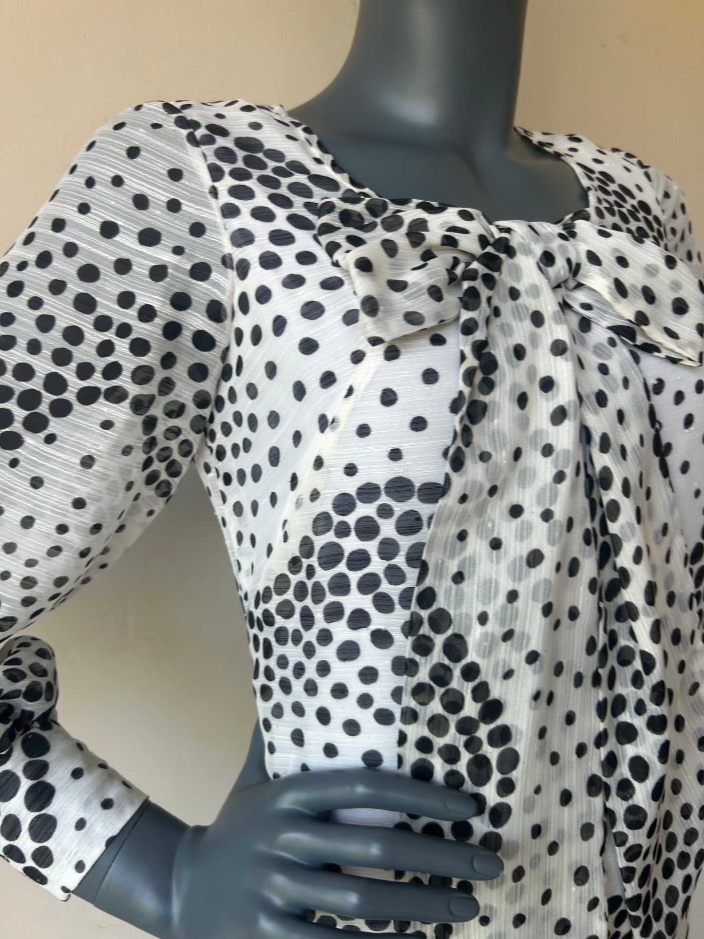 Vintage 1970s Pussy Bow Dress