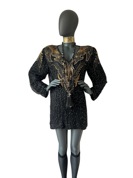 Vintage 1980s Beaded Tunic