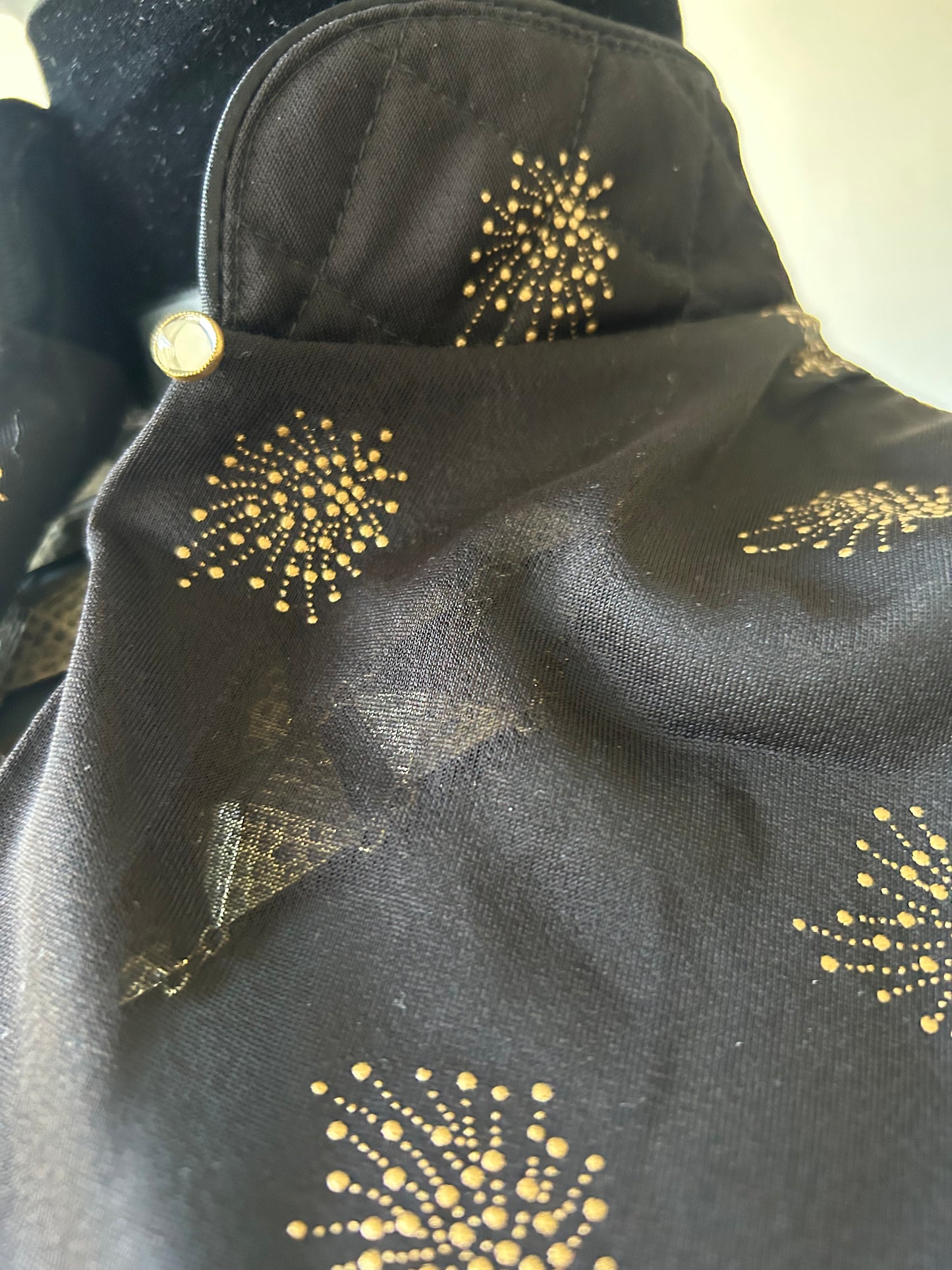Vintage 1970s Bronze and Black  Boho Maxi Dress