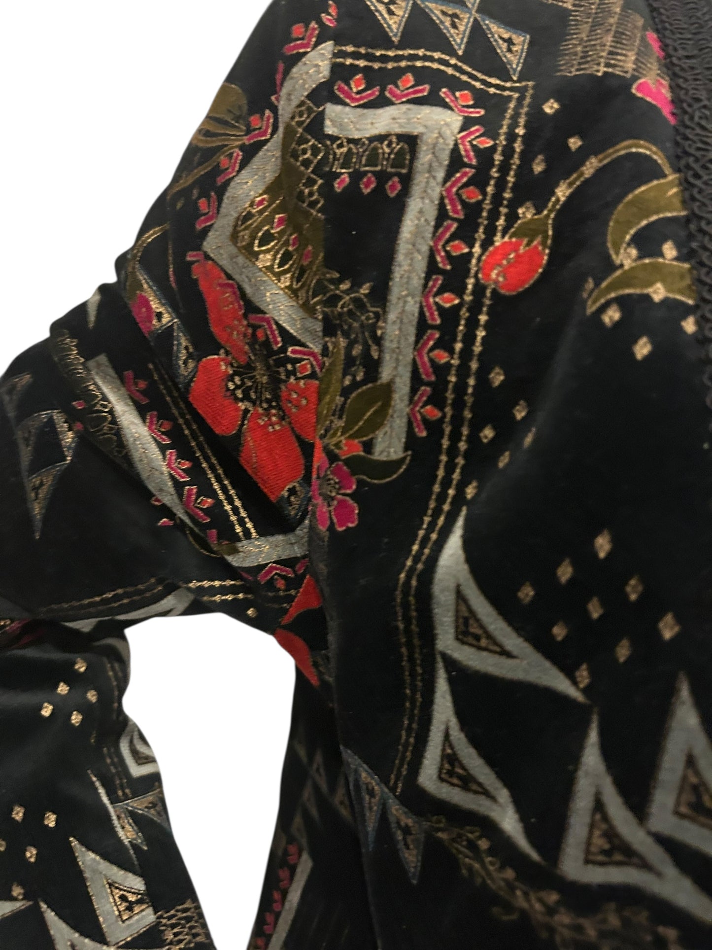 Vintage 1980s Velvet Statement New Wave Jacket