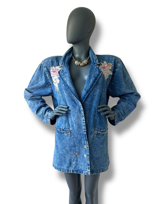 Vintage 80s Denim Blazer