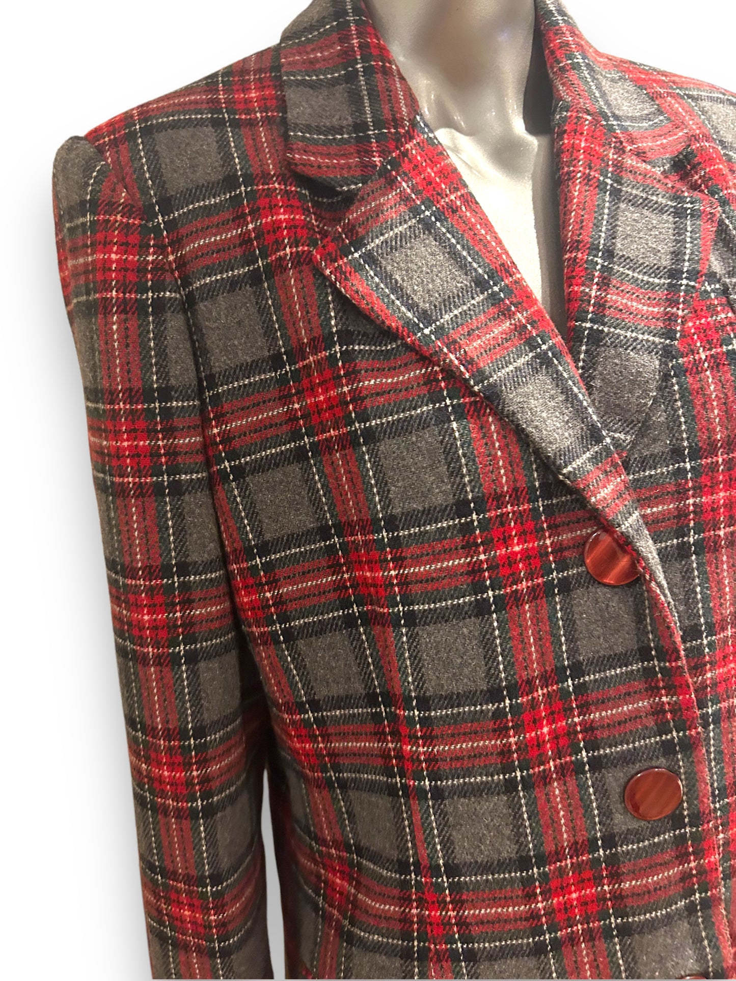 Vintage 80s Plaid Blazer jacket