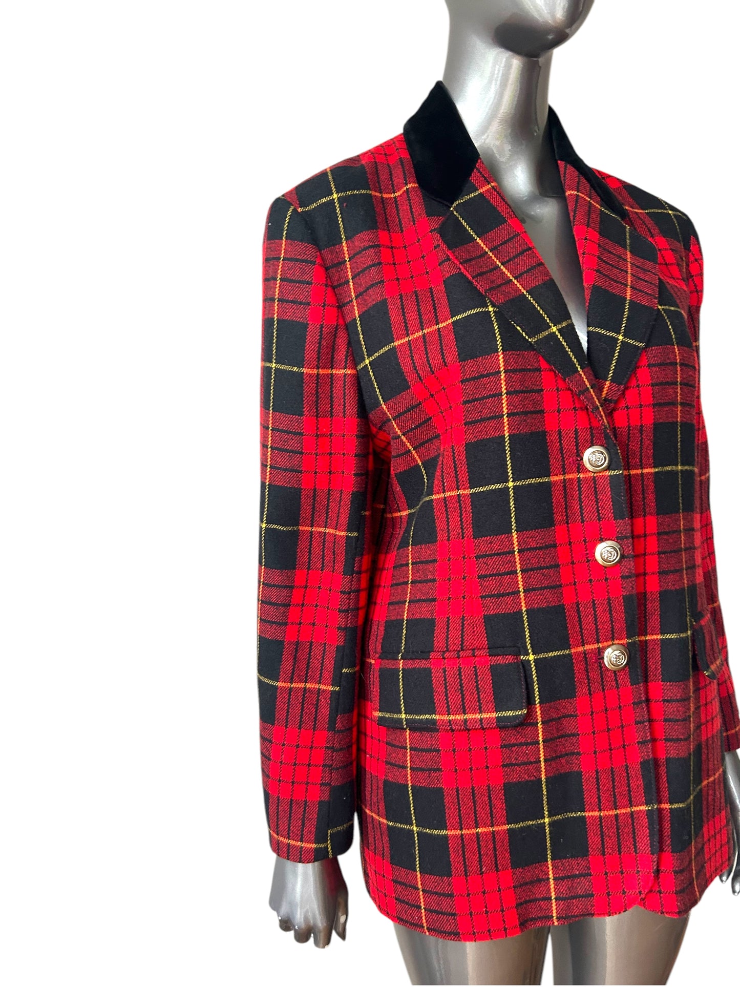 Vintage 80s Plaid Blazer jacket