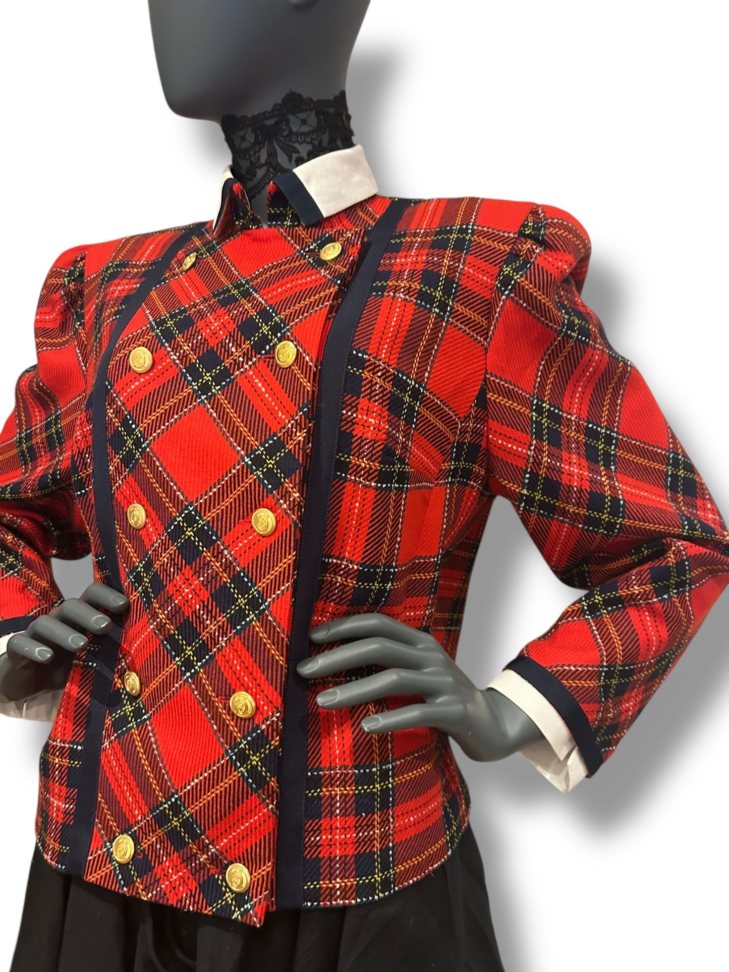 Vinatge 80s Plaid Jacket