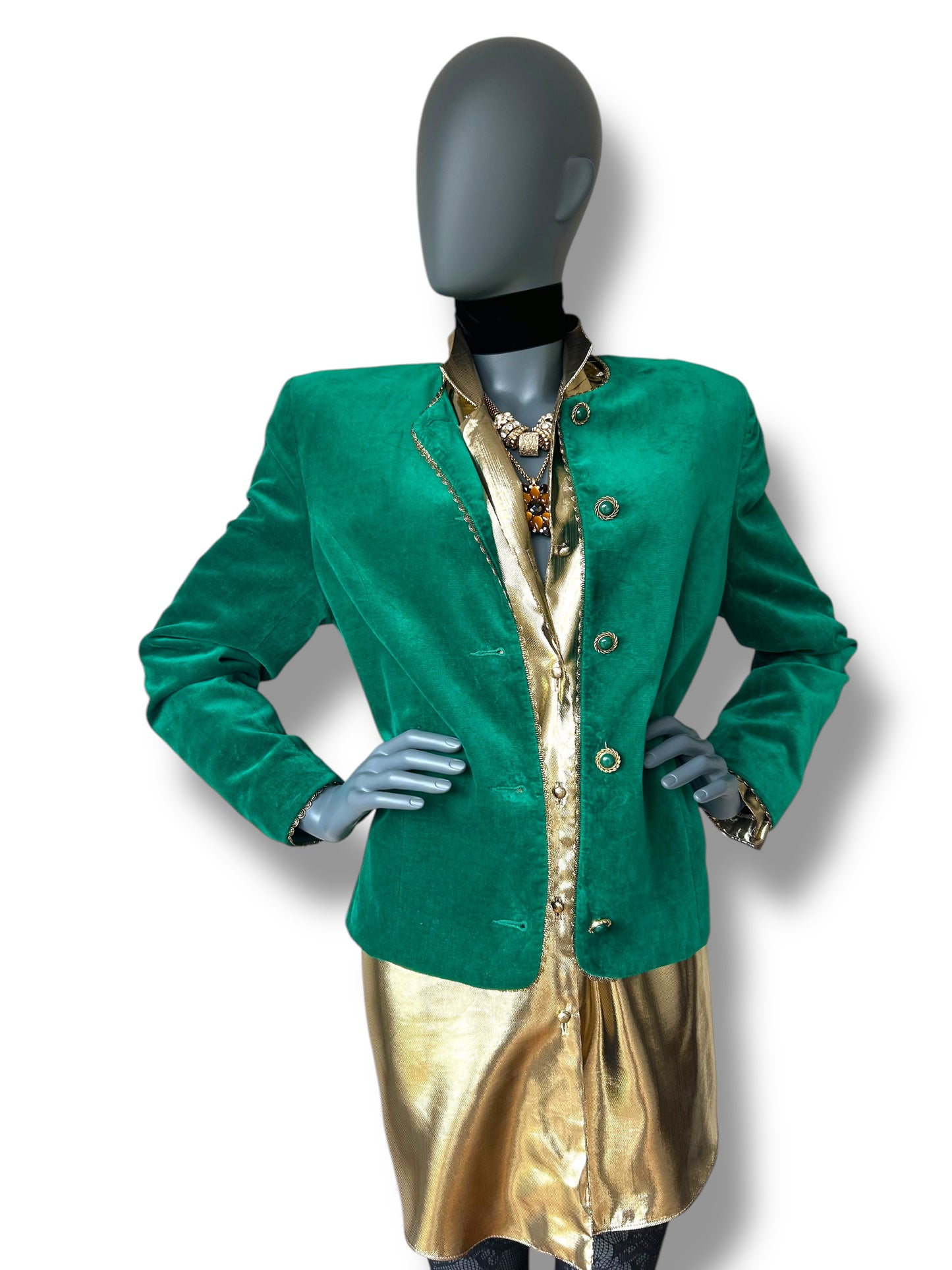 Vintage Green Velvet Jacket