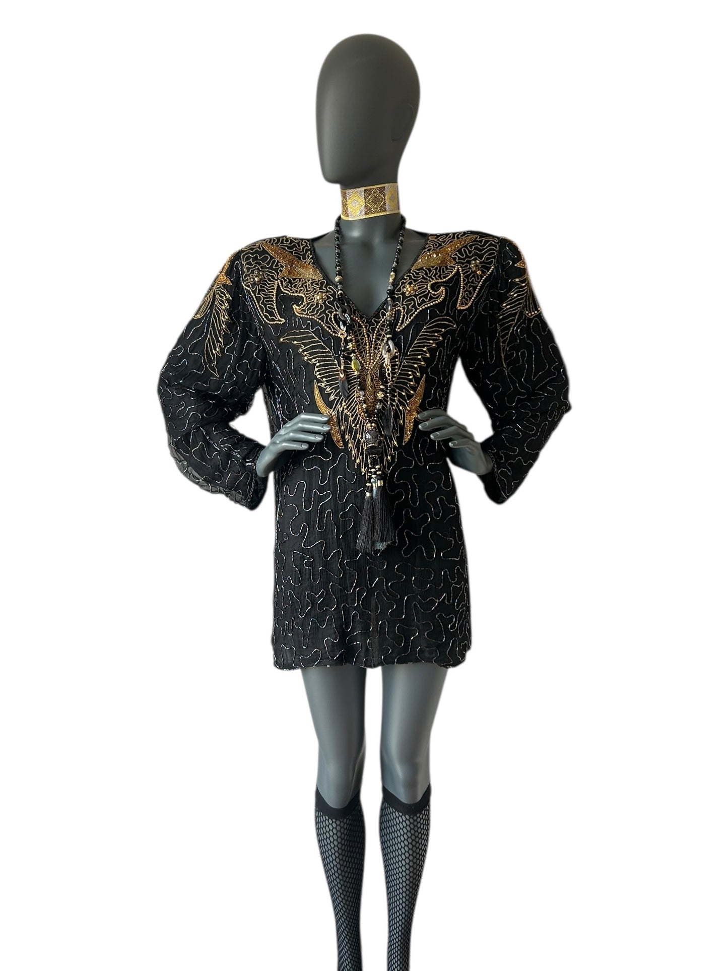 Vintage 1980s Beaded Tunic