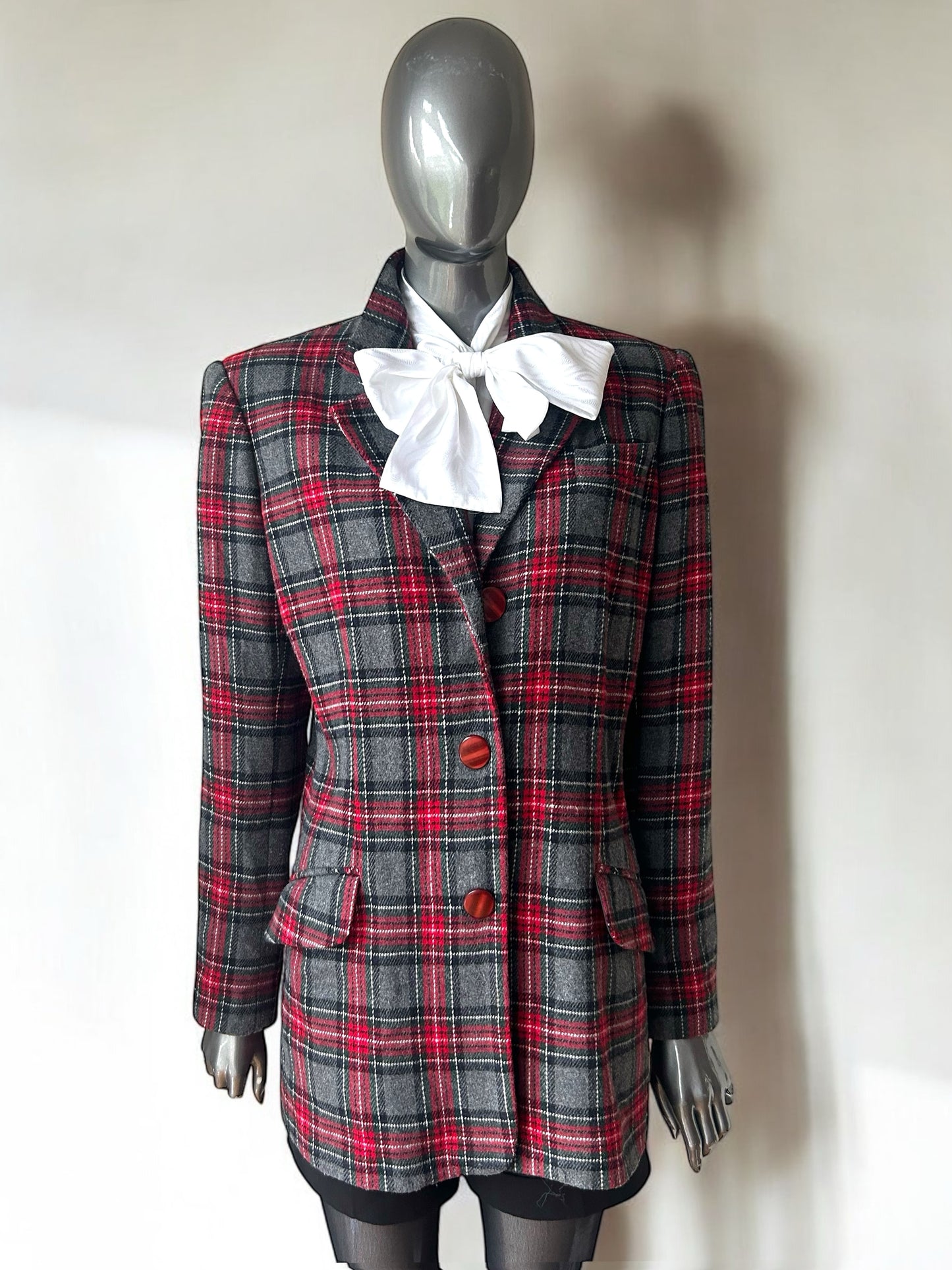 Vintage 80s Plaid Blazer jacket