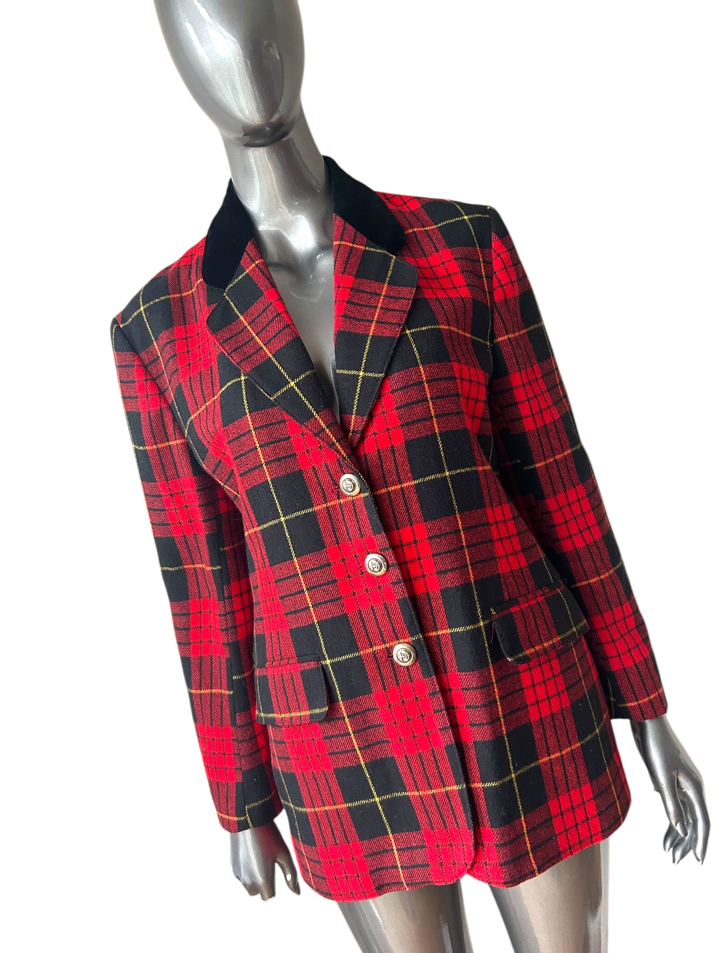 Vintage 80s Plaid Blazer jacket