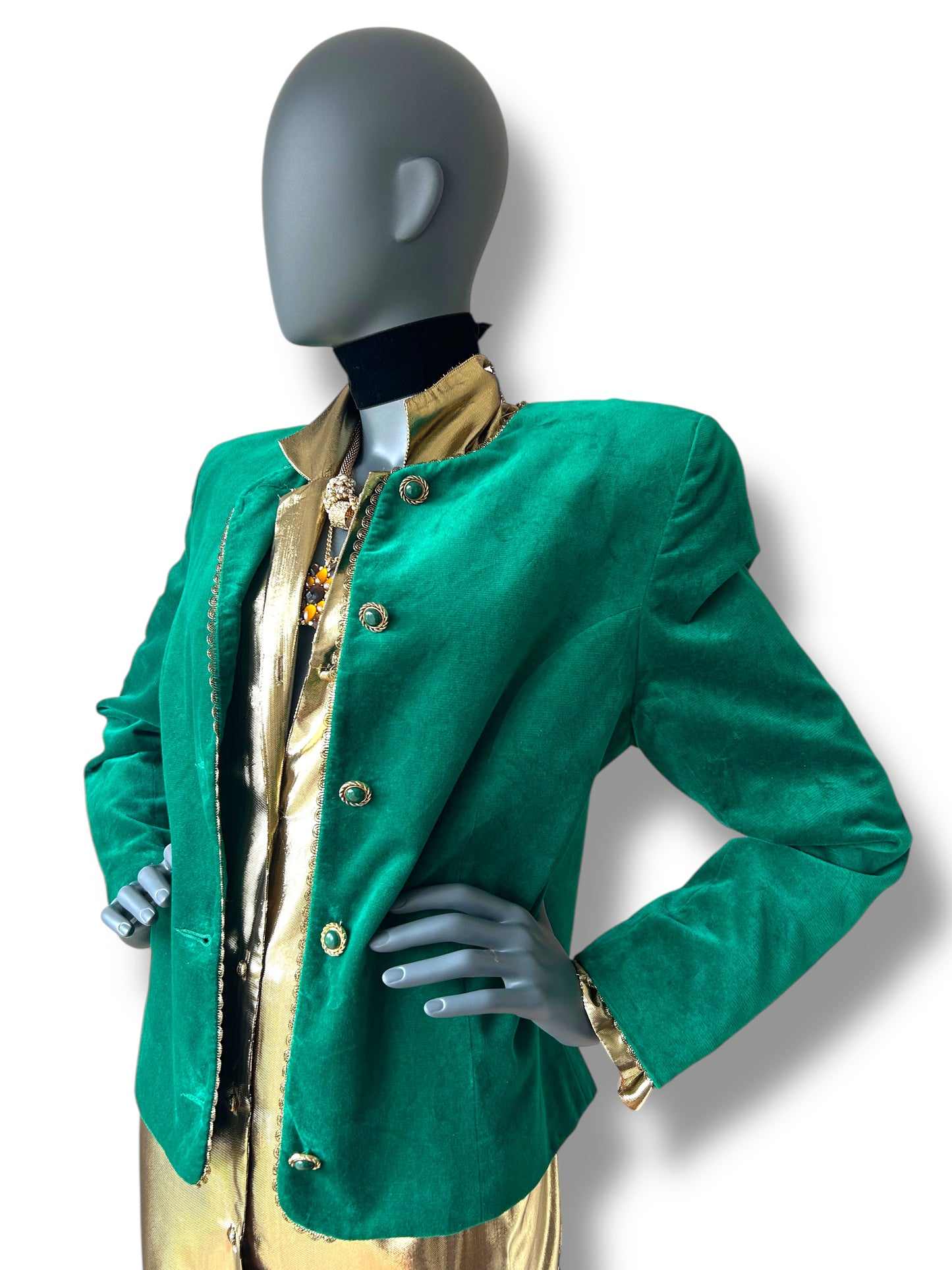 Vintage Green Velvet Jacket