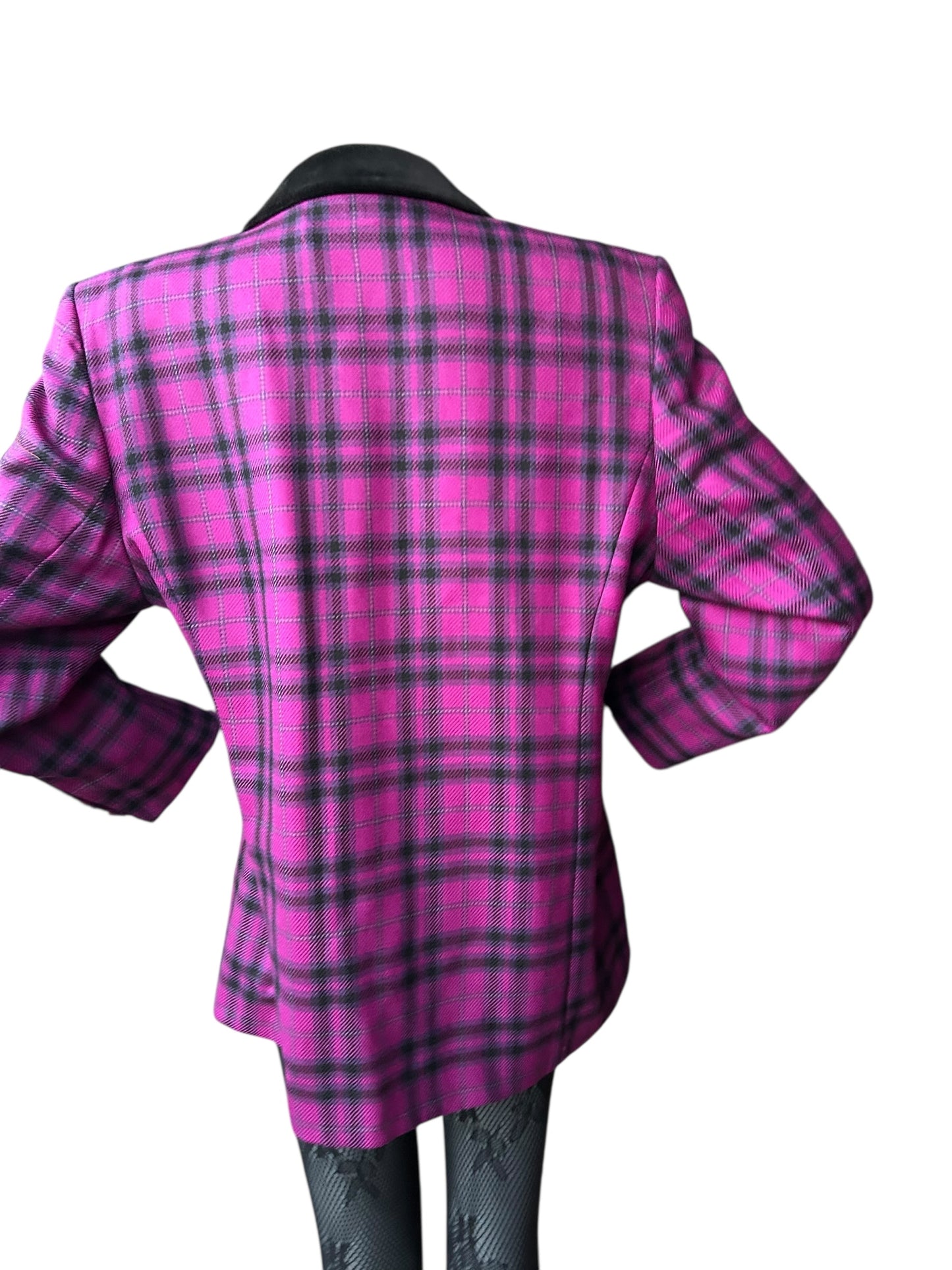 Vintage Overdress Redefined Deep Refuffle Blazer with Velvet accent