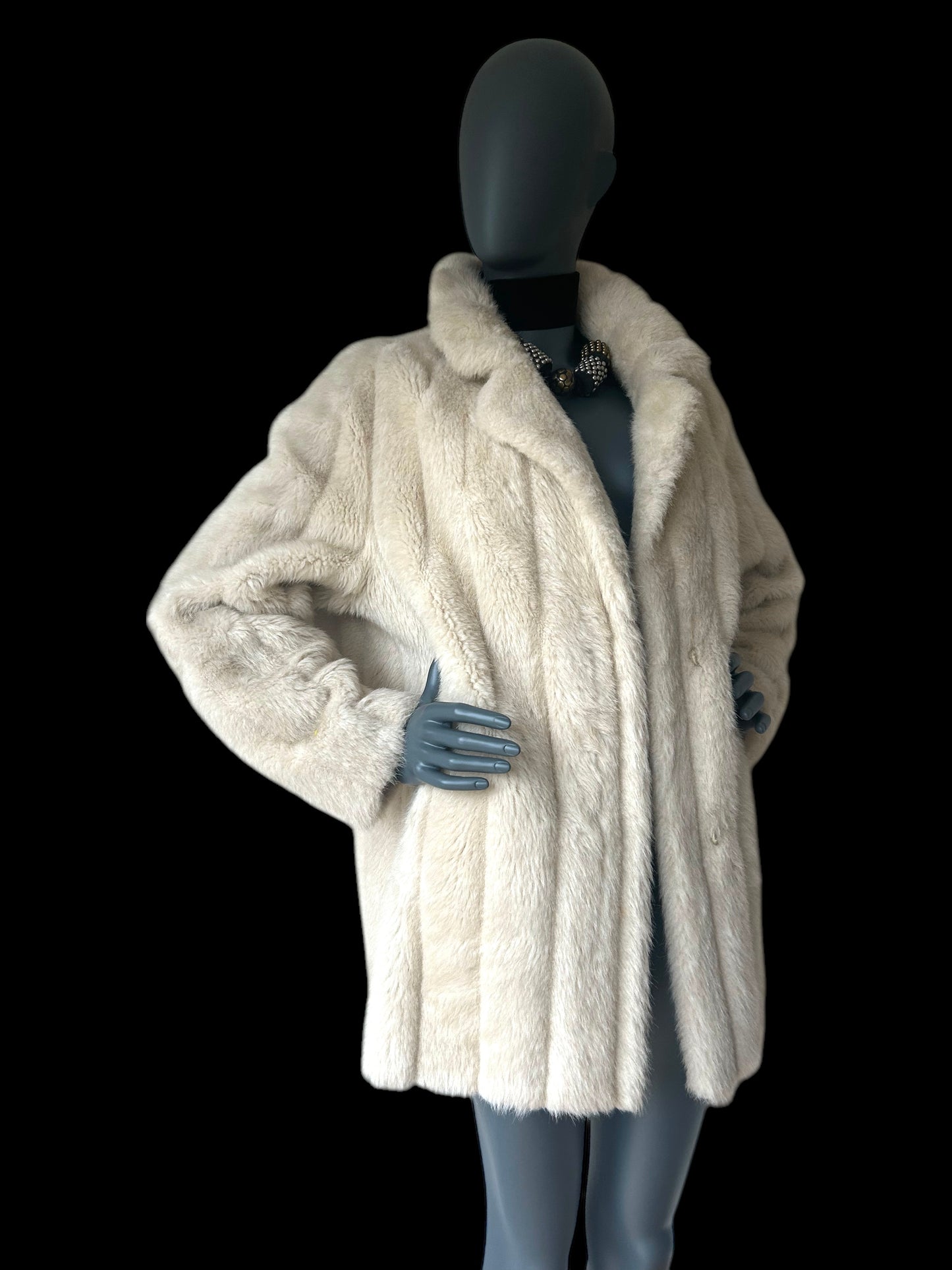 Vintage 1970s Glenn Models Arctic &Pellet Faux Fur Statement Fur