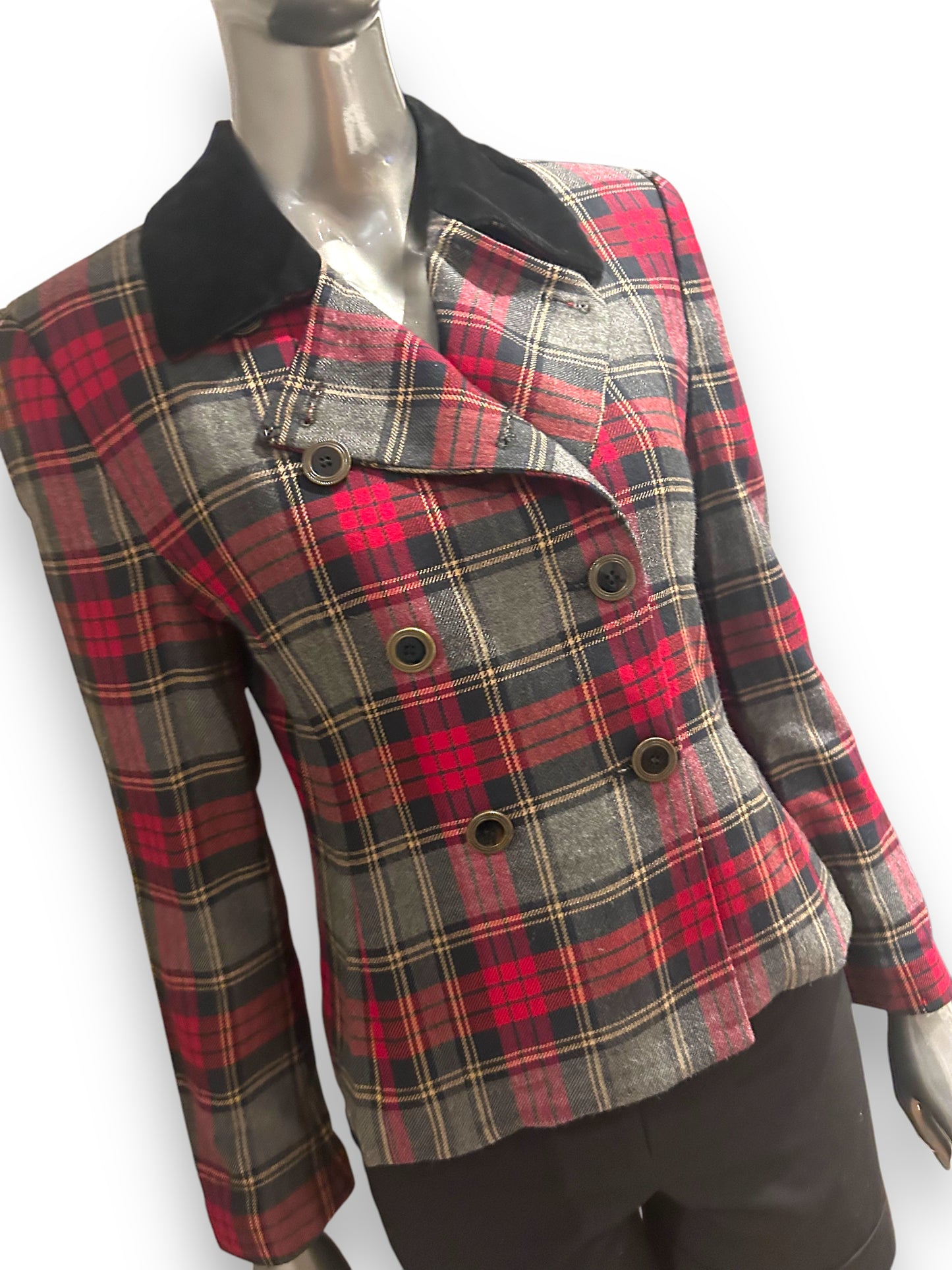 Vintage 80s Plaid RIding Jacket