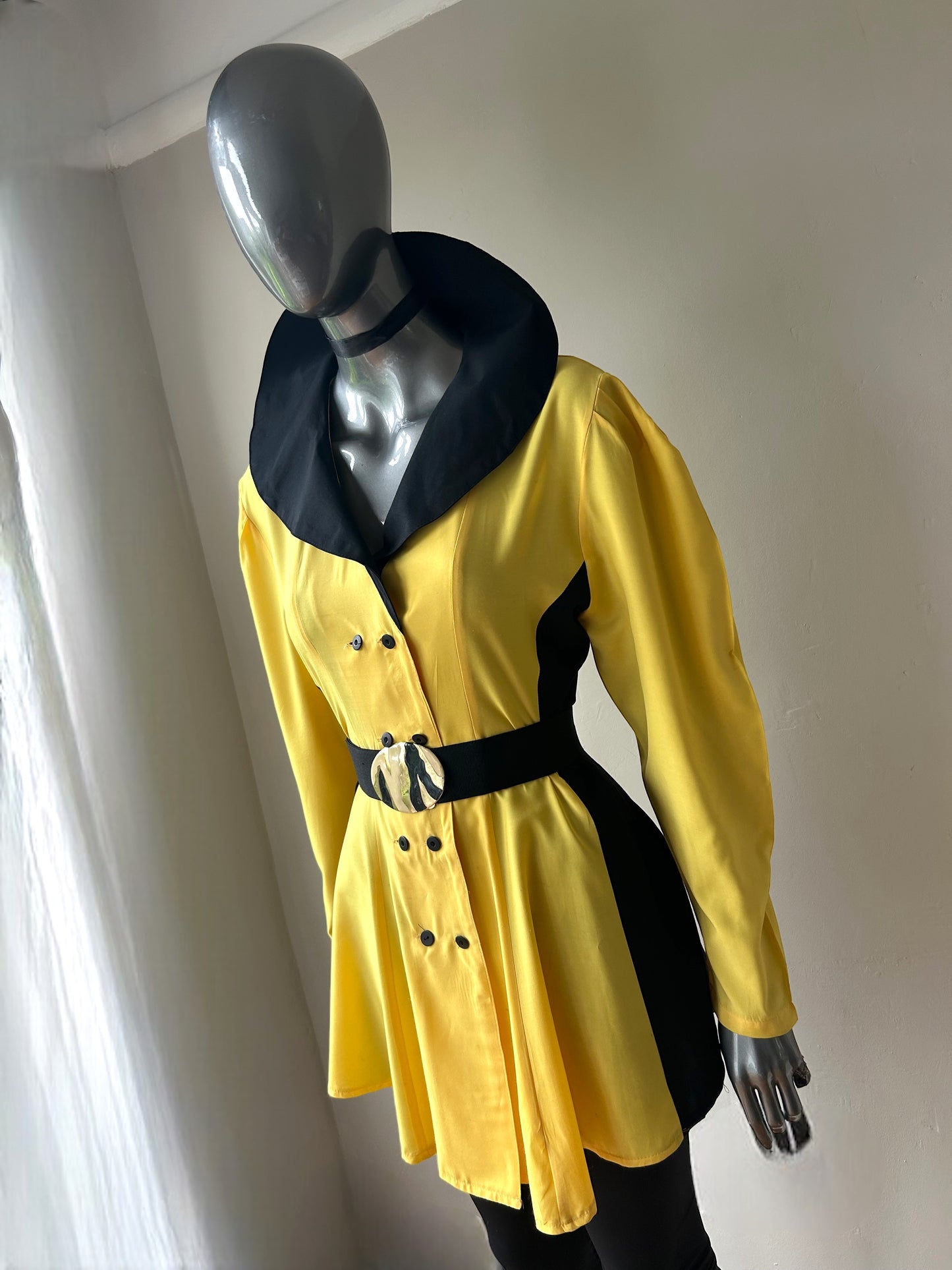 Vintage 1980s French Avant Garde Fit and Flare Jacket