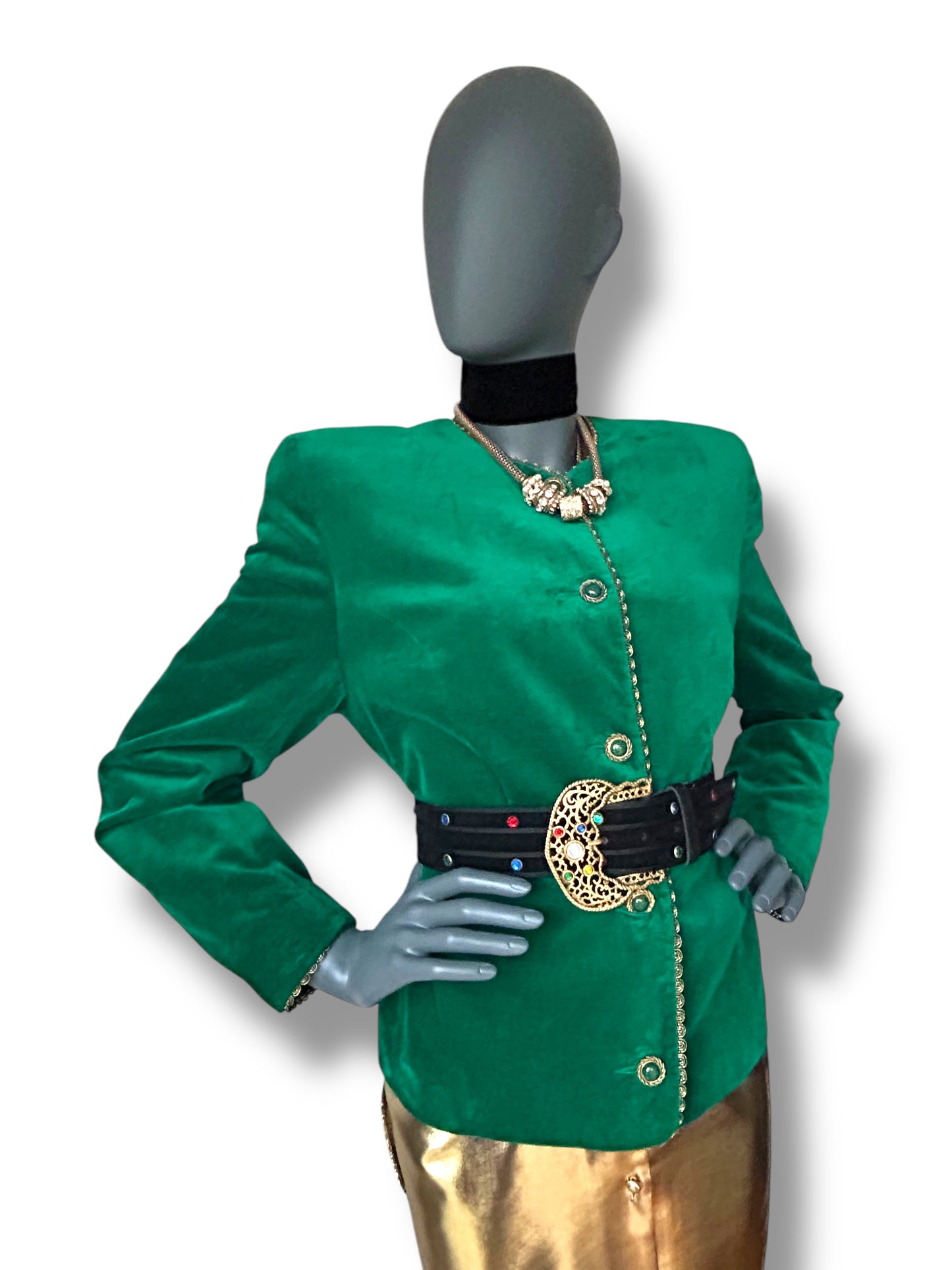 Vintage Green Velvet Jacket