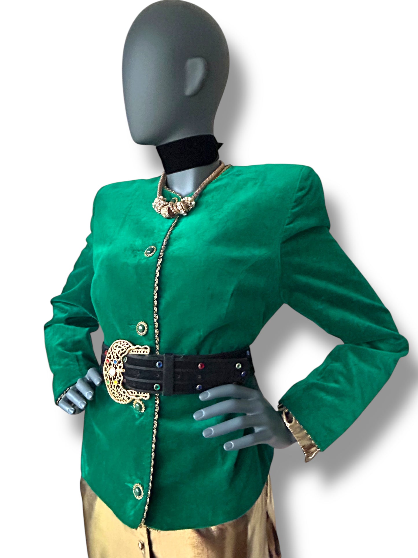 Vintage Green Velvet Jacket