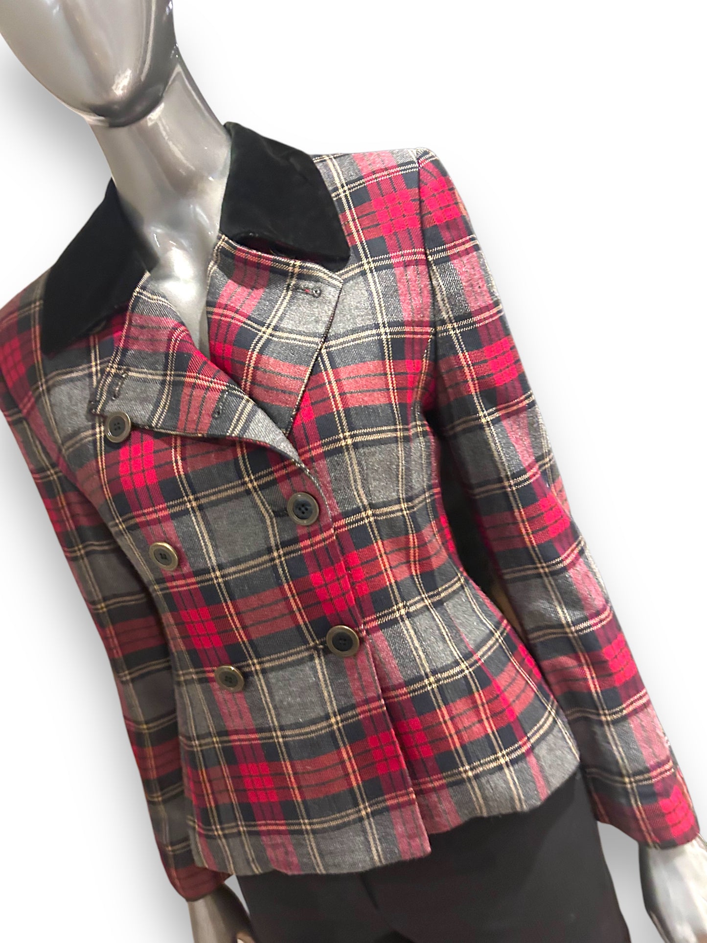 Vintage 80s Plaid RIding Jacket