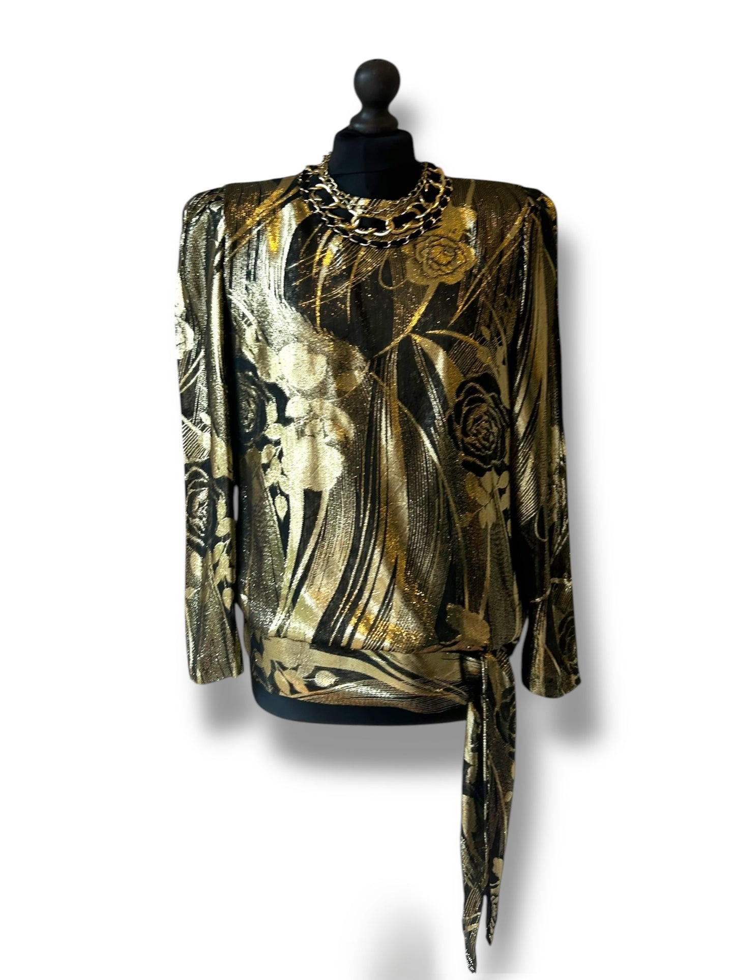 Vintage 1980s Gold Lamé Tunic