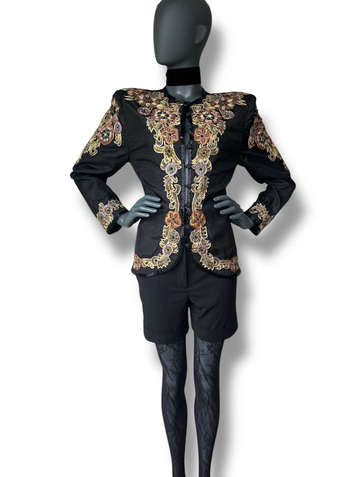 Vintage 1980s Silk Oriental Statement Jacket