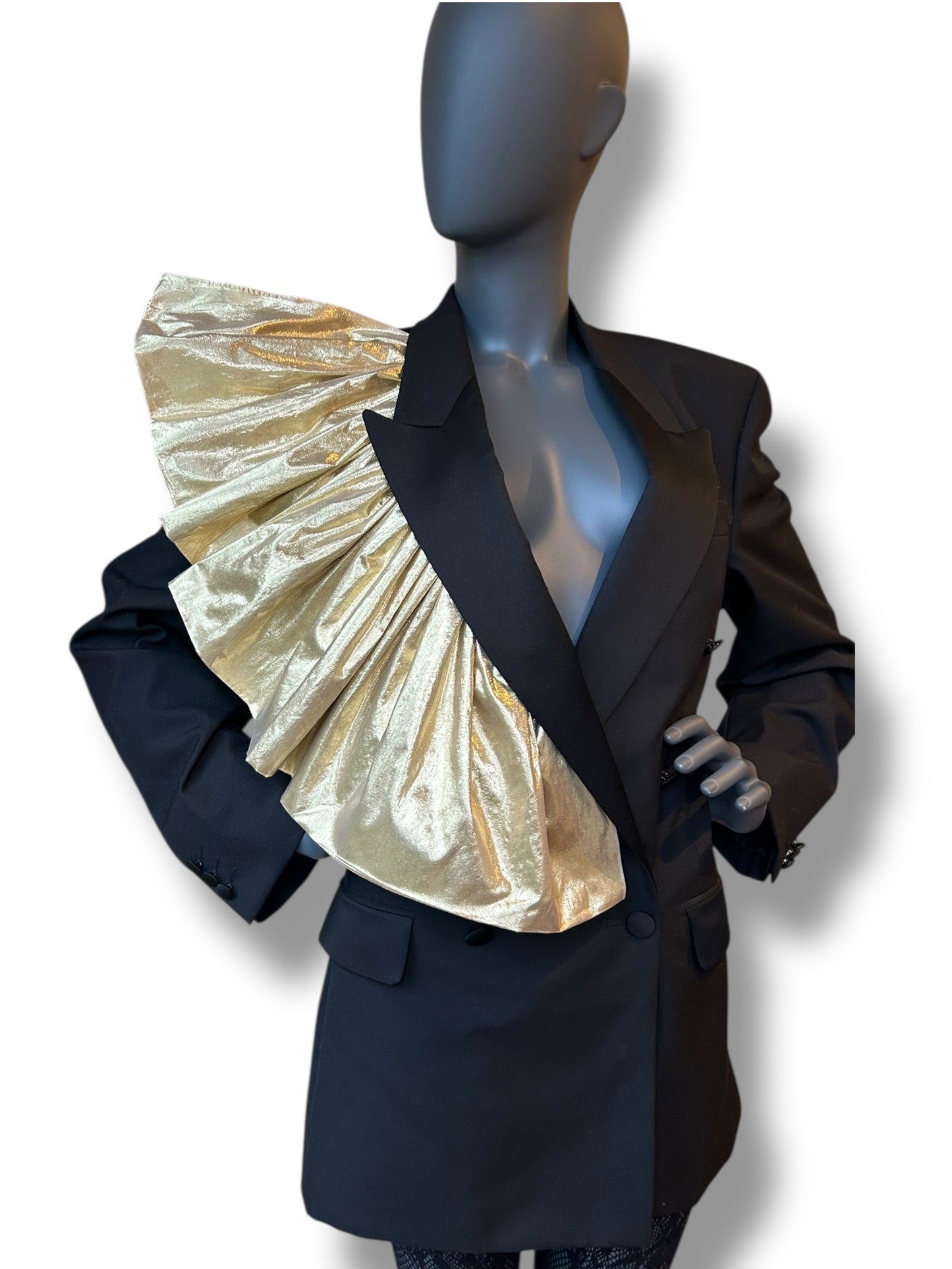 Overdress Vintage Redefined Tuxedo Couture Frill Blazer