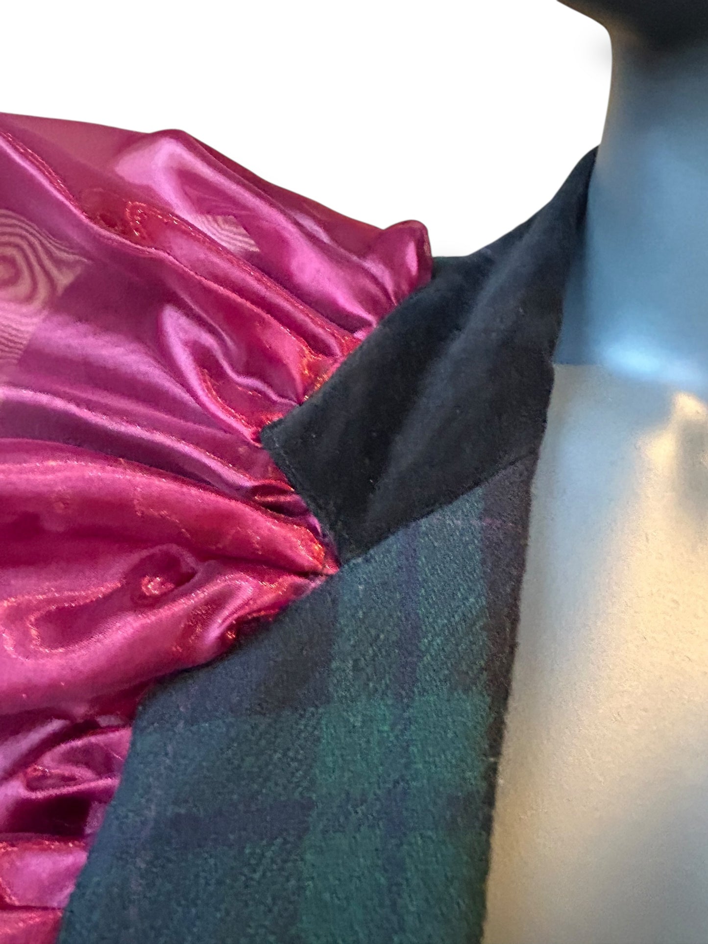 Overdress N Redefined Vintage 80s Plaid Blazer and Couture Statement Frill