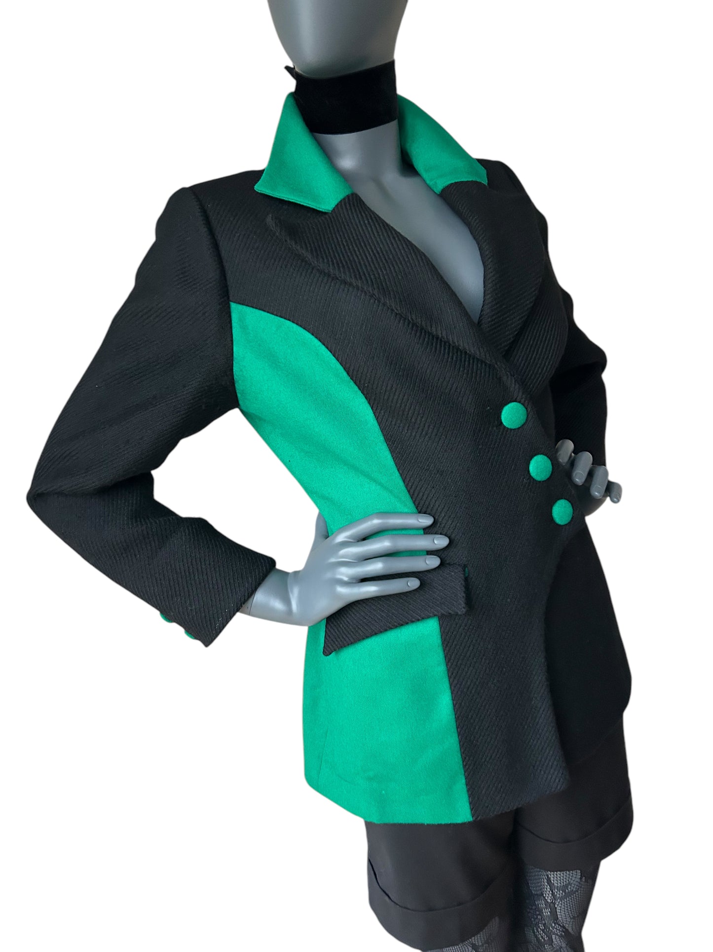 Vintage 1980s Bespoke Tailored Sculptural Blazer