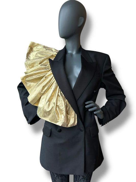 Overdress Vintage Redefined Tuxedo Couture Frill Blazer