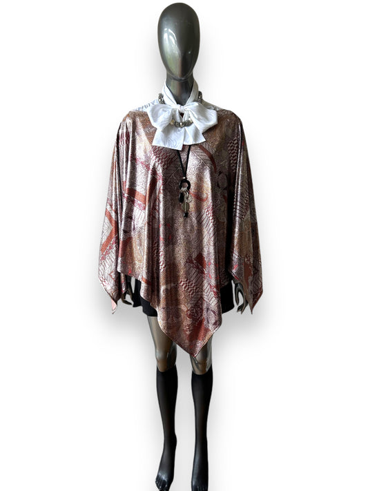 Vintage metallic Statement Lamé Cape