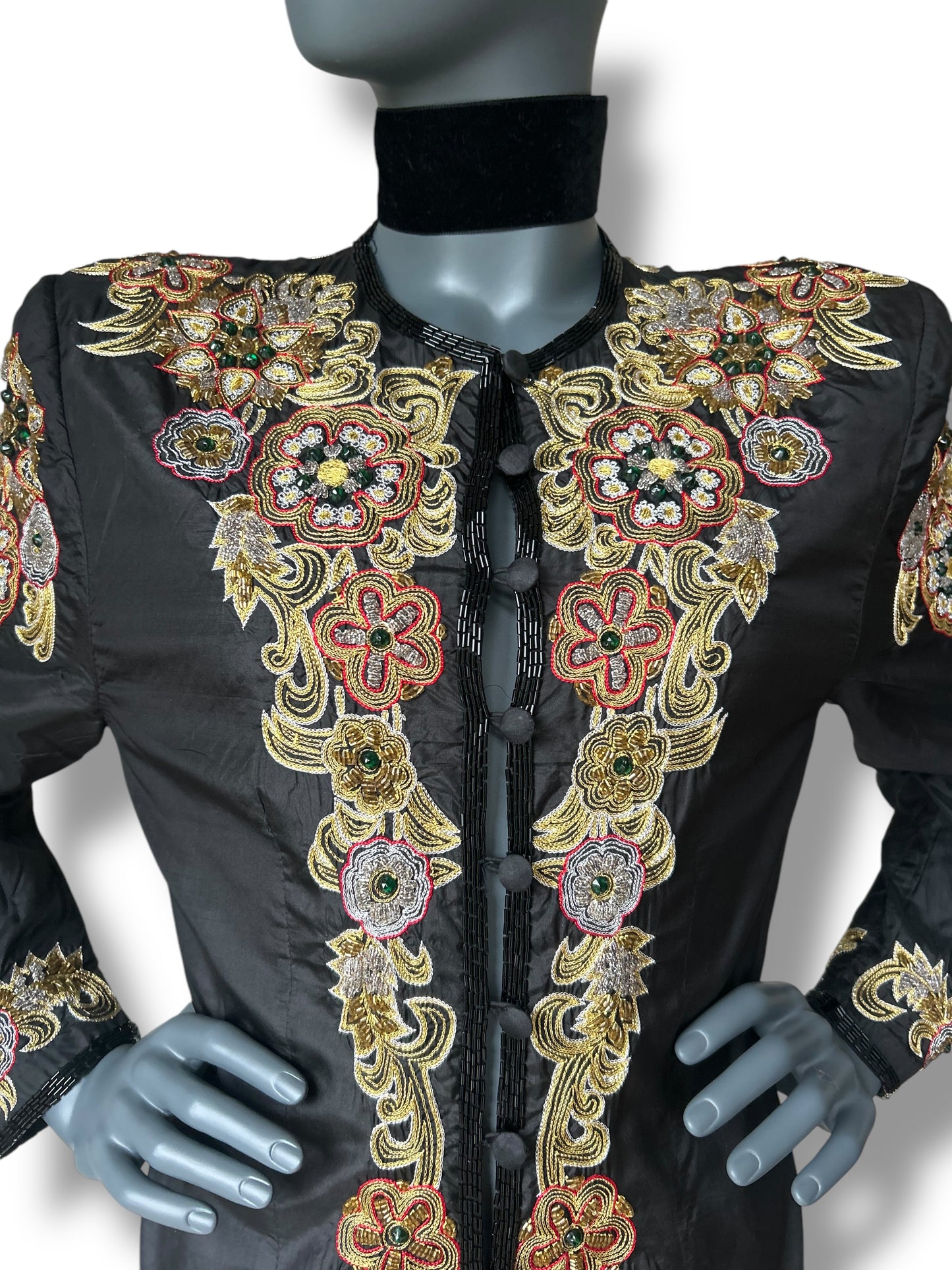 Vintage 1980s Silk Oriental Statement Jacket