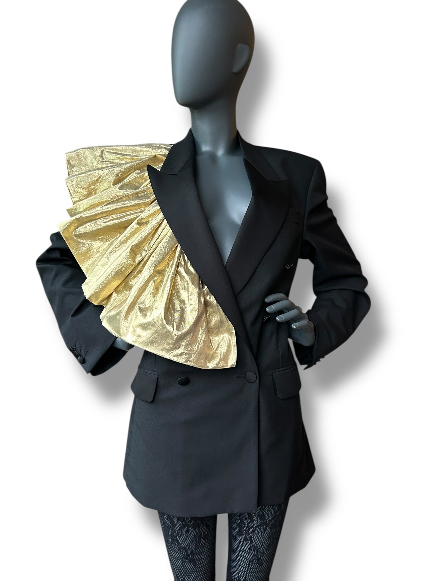 Overdress Vintage Redefined Tuxedo Couture Frill Blazer