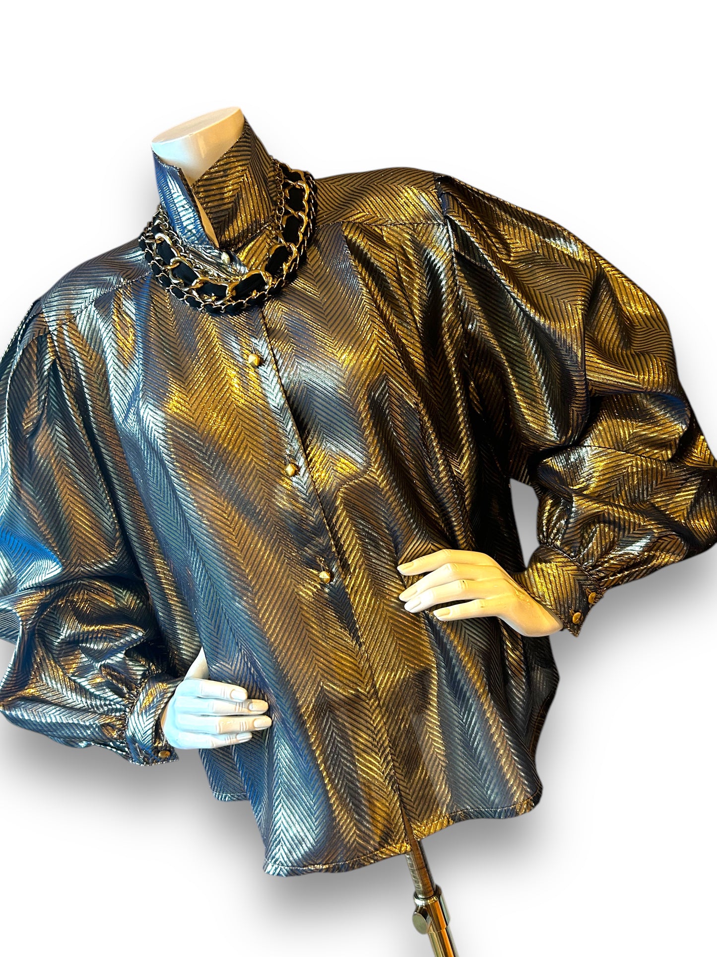 Vera Mont Gold Vintage Blouse