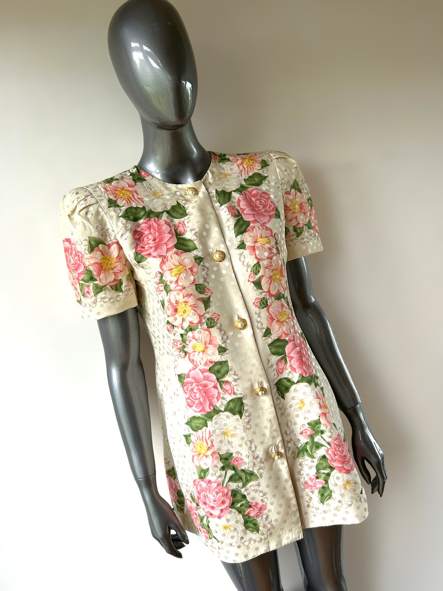 Vintage 80s Silk Mini Dress Jacket