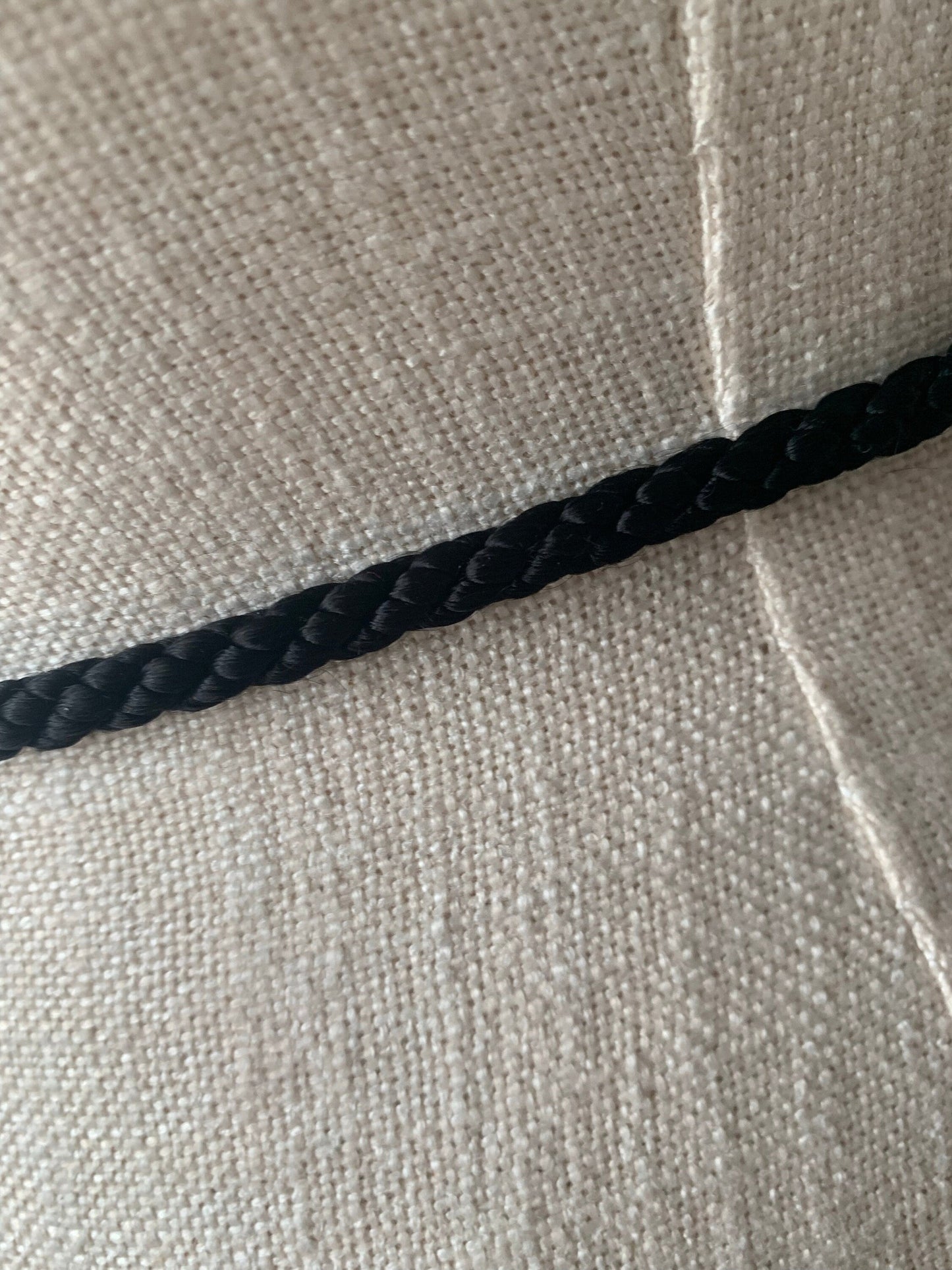 Black Cord Fringe Tie Belt