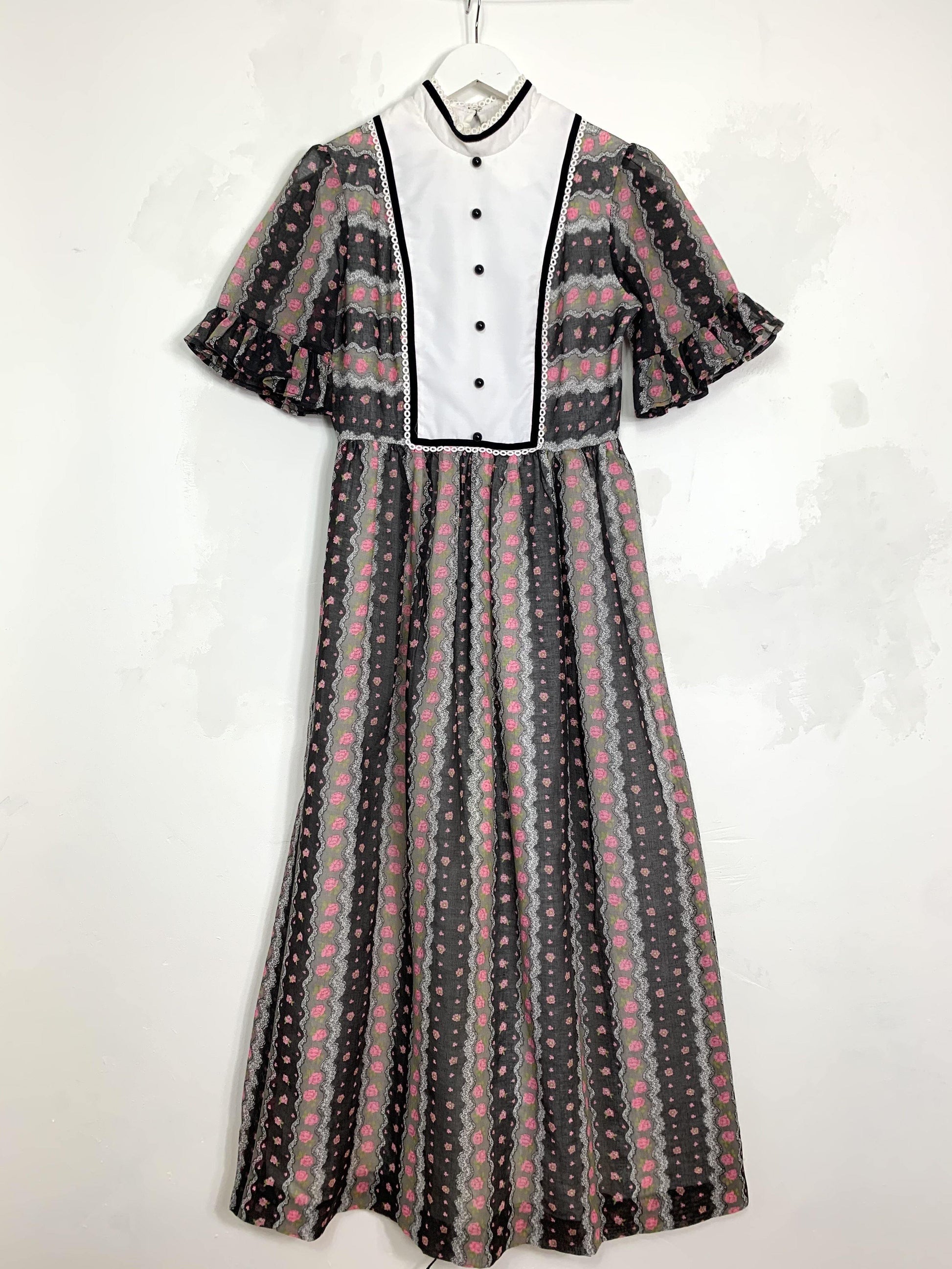 - ONE OF A KIND - Vintage Sid Greene London 70s Maxi Dress - Overdress Vintage 