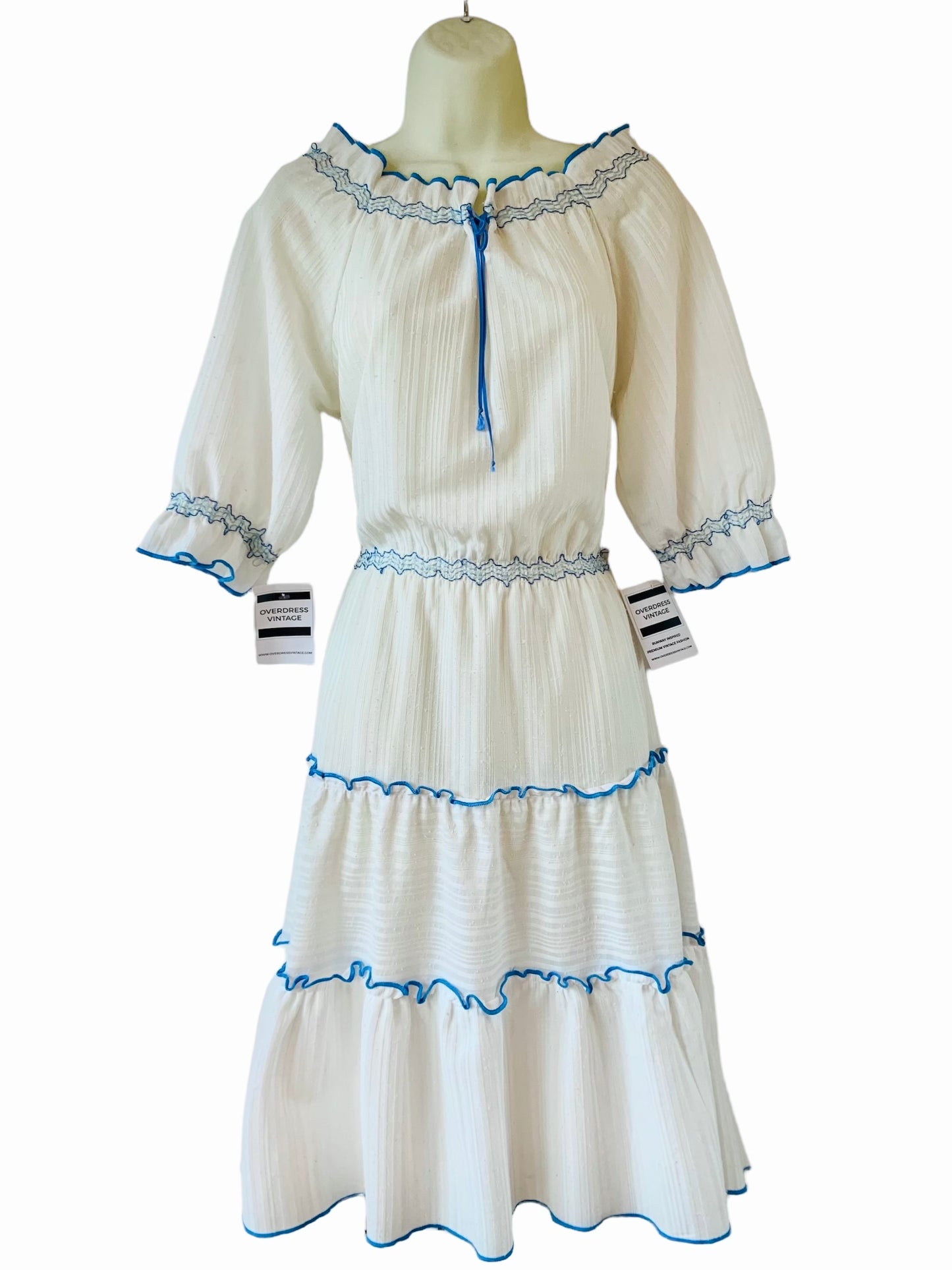 Vintage 1980s CottonPeasant Dress